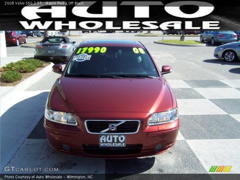 Maple Red / Off Black 2008 Volvo S60 2.5T