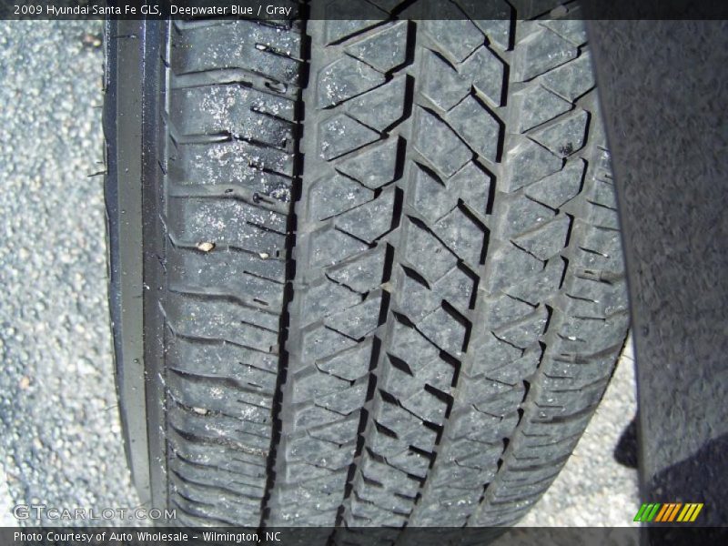 Deepwater Blue / Gray 2009 Hyundai Santa Fe GLS