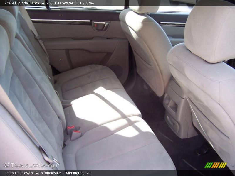 Deepwater Blue / Gray 2009 Hyundai Santa Fe GLS