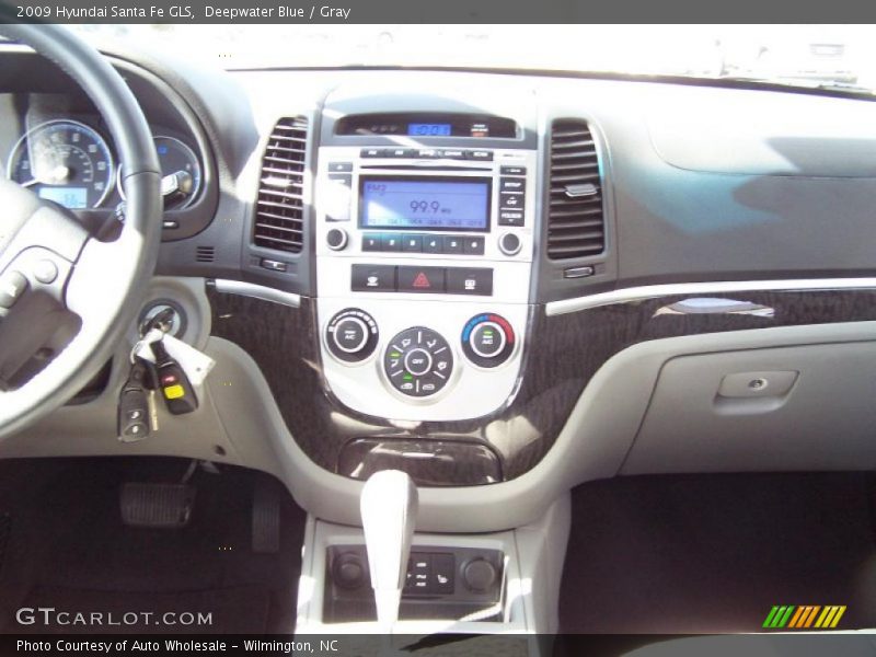 Deepwater Blue / Gray 2009 Hyundai Santa Fe GLS