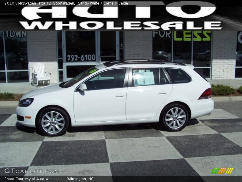Candy White / Cornsilk Beige 2010 Volkswagen Jetta TDI SportWagen