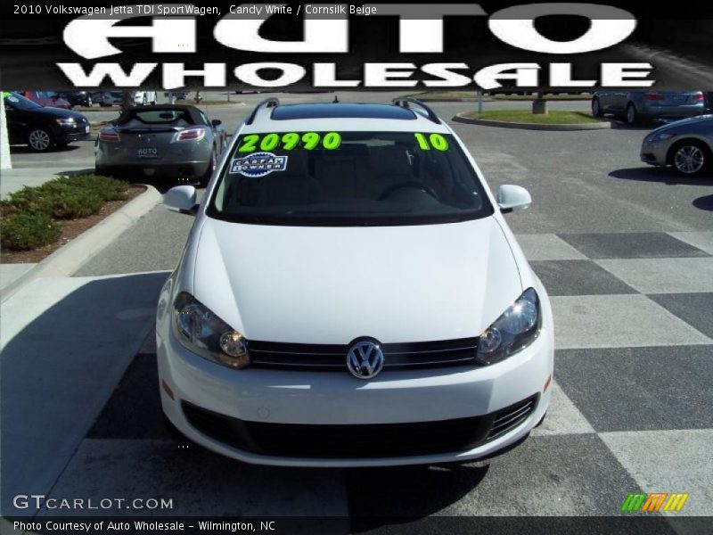 Candy White / Cornsilk Beige 2010 Volkswagen Jetta TDI SportWagen