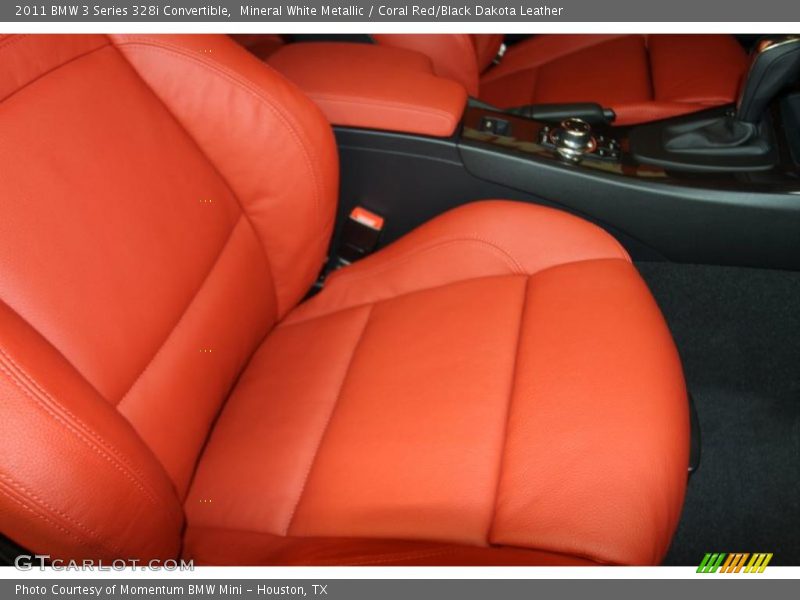 Mineral White Metallic / Coral Red/Black Dakota Leather 2011 BMW 3 Series 328i Convertible