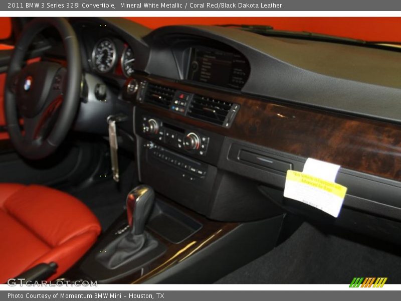 Mineral White Metallic / Coral Red/Black Dakota Leather 2011 BMW 3 Series 328i Convertible