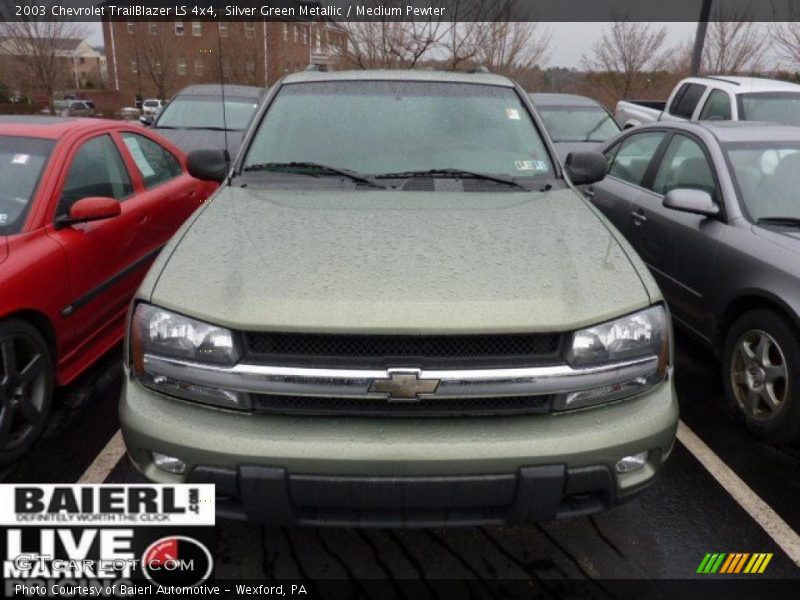 Silver Green Metallic / Medium Pewter 2003 Chevrolet TrailBlazer LS 4x4