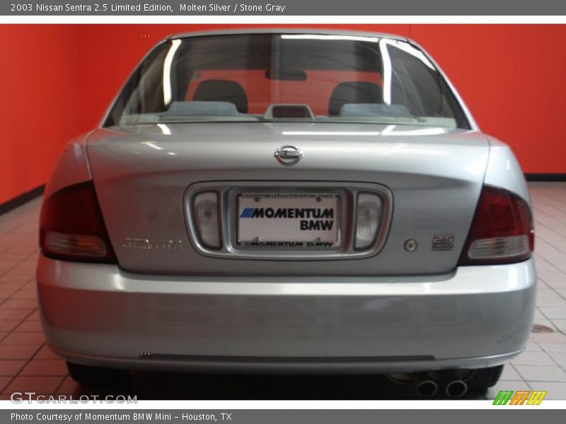 Molten Silver / Stone Gray 2003 Nissan Sentra 2.5 Limited Edition