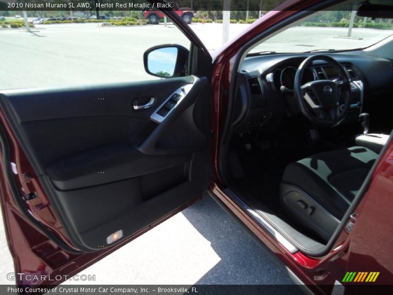 Merlot Red Metallic / Black 2010 Nissan Murano SL AWD