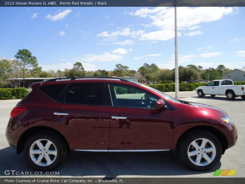 Merlot Red Metallic / Black 2010 Nissan Murano SL AWD