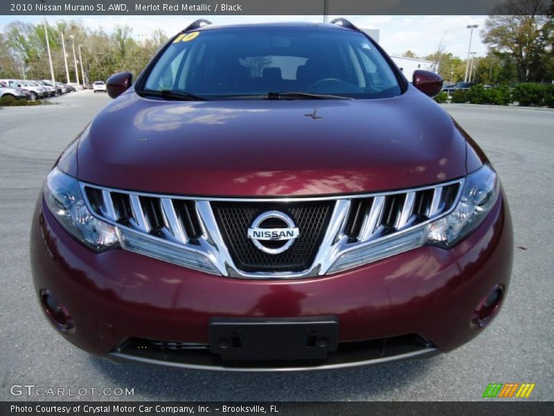 Merlot Red Metallic / Black 2010 Nissan Murano SL AWD