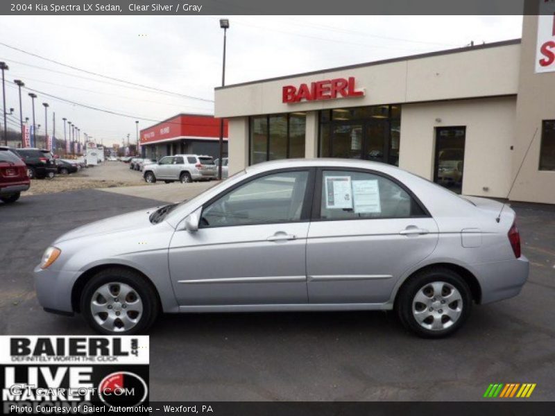 Clear Silver / Gray 2004 Kia Spectra LX Sedan