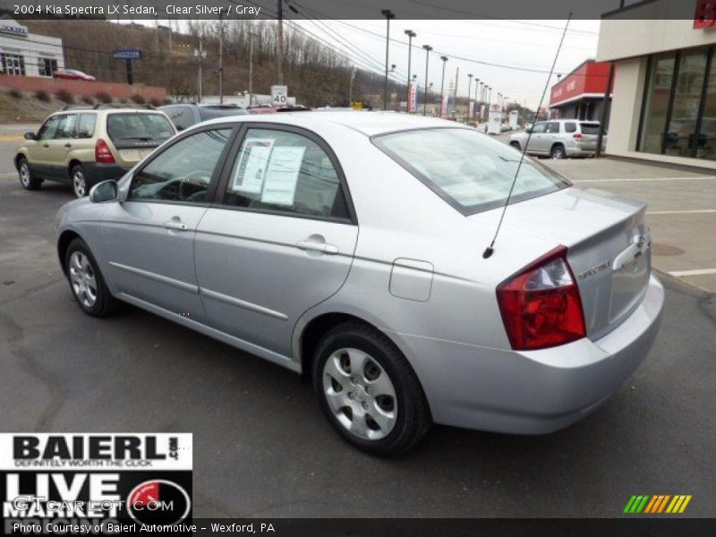 Clear Silver / Gray 2004 Kia Spectra LX Sedan