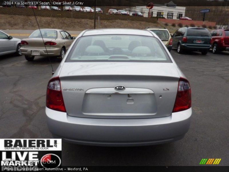 Clear Silver / Gray 2004 Kia Spectra LX Sedan