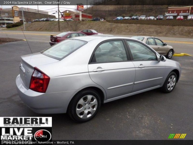 Clear Silver / Gray 2004 Kia Spectra LX Sedan