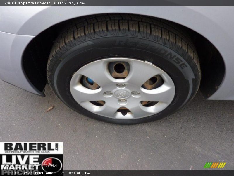 Clear Silver / Gray 2004 Kia Spectra LX Sedan