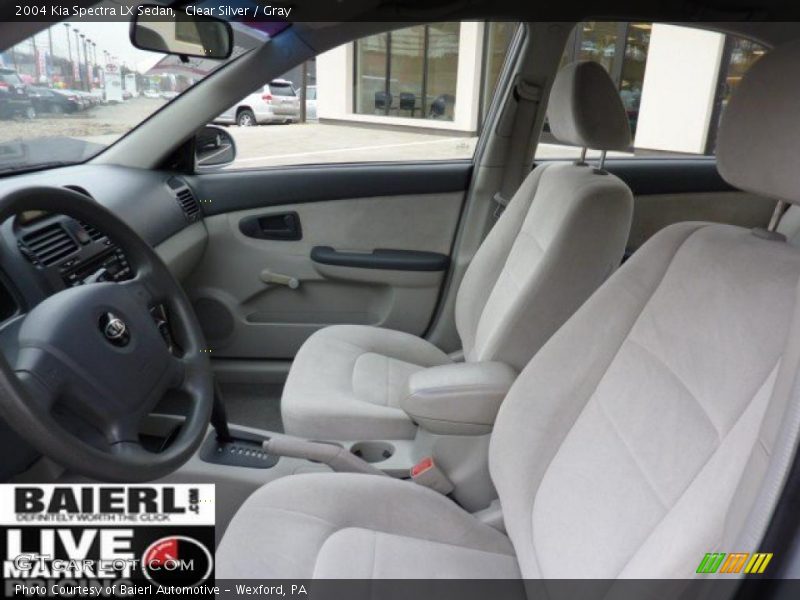 Clear Silver / Gray 2004 Kia Spectra LX Sedan
