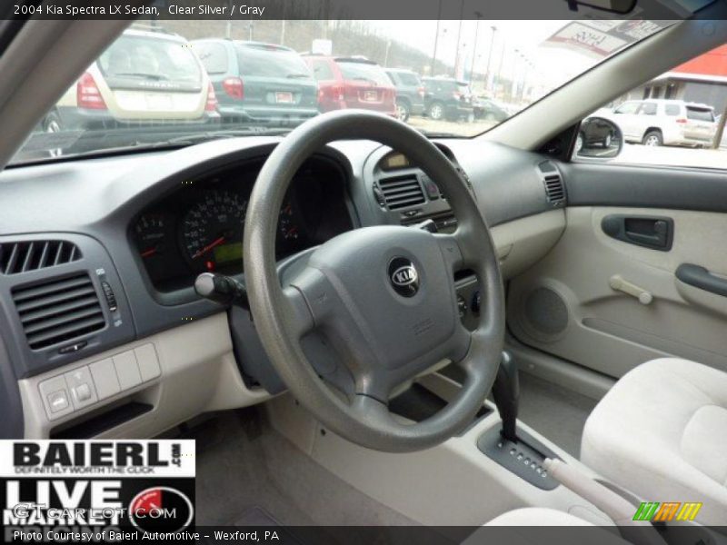Clear Silver / Gray 2004 Kia Spectra LX Sedan
