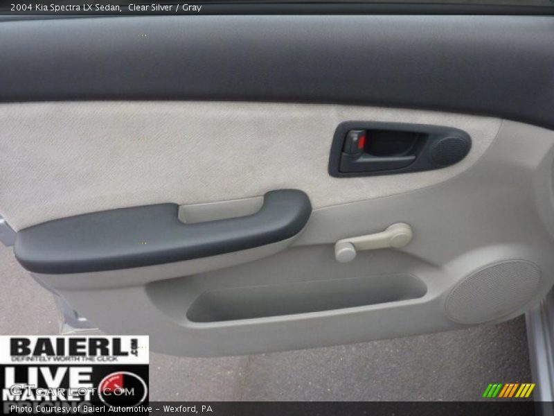 Clear Silver / Gray 2004 Kia Spectra LX Sedan
