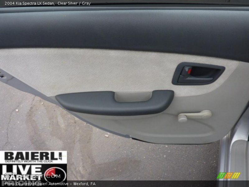 Clear Silver / Gray 2004 Kia Spectra LX Sedan