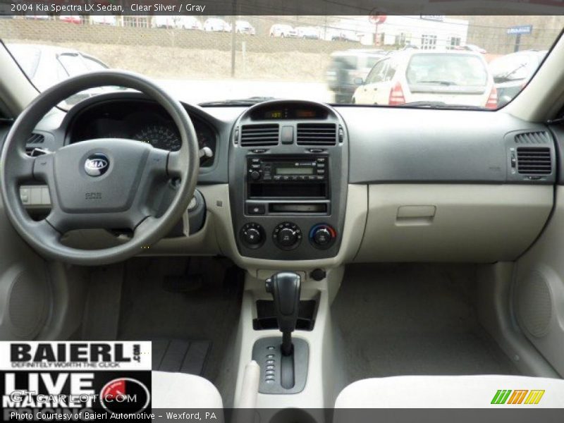 Clear Silver / Gray 2004 Kia Spectra LX Sedan