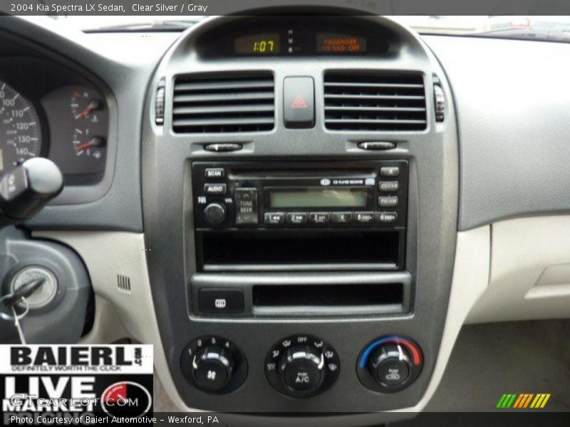 Clear Silver / Gray 2004 Kia Spectra LX Sedan