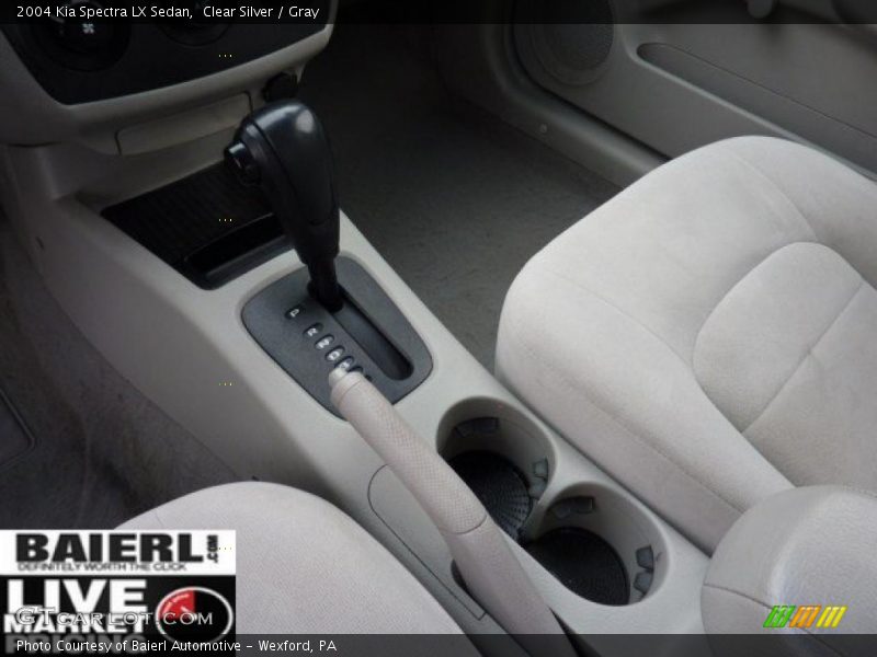 Clear Silver / Gray 2004 Kia Spectra LX Sedan