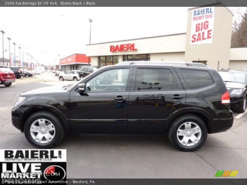 Ebony Black / Black 2009 Kia Borrego EX V6 4x4