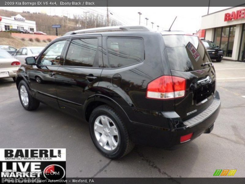 Ebony Black / Black 2009 Kia Borrego EX V6 4x4