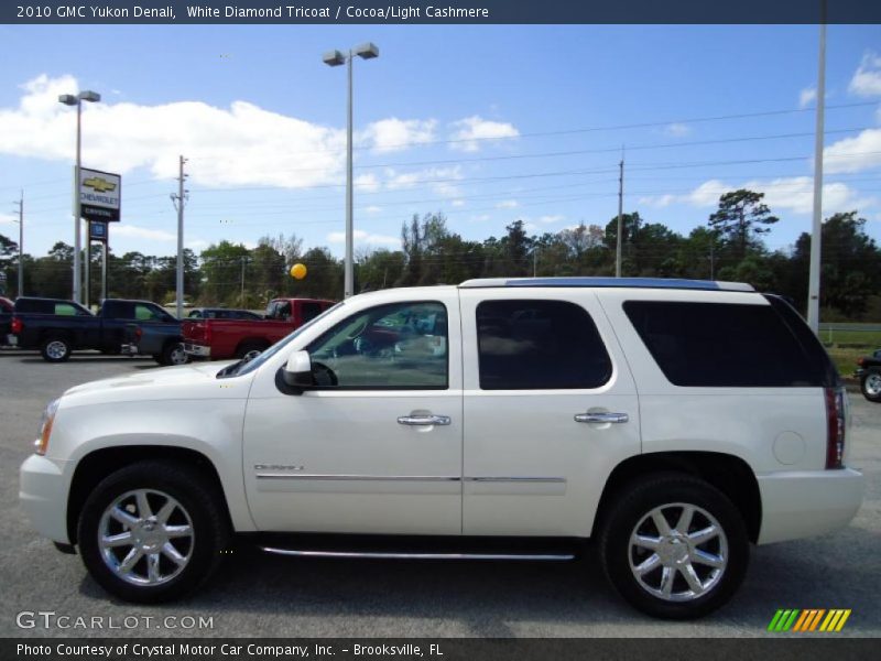 White Diamond Tricoat / Cocoa/Light Cashmere 2010 GMC Yukon Denali