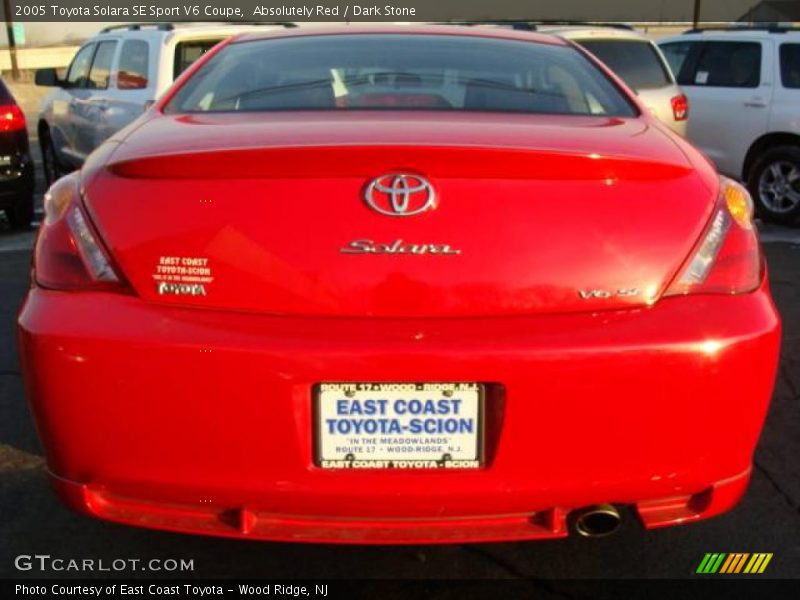 Absolutely Red / Dark Stone 2005 Toyota Solara SE Sport V6 Coupe