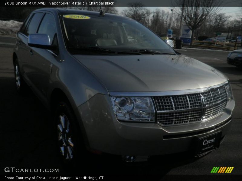 Vapor Silver Metallic / Charcoal Black 2008 Lincoln MKX AWD