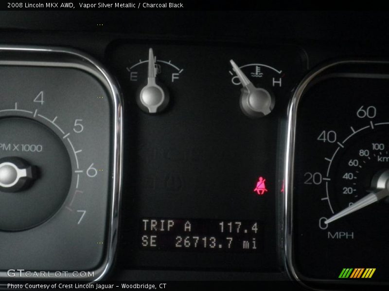 Vapor Silver Metallic / Charcoal Black 2008 Lincoln MKX AWD