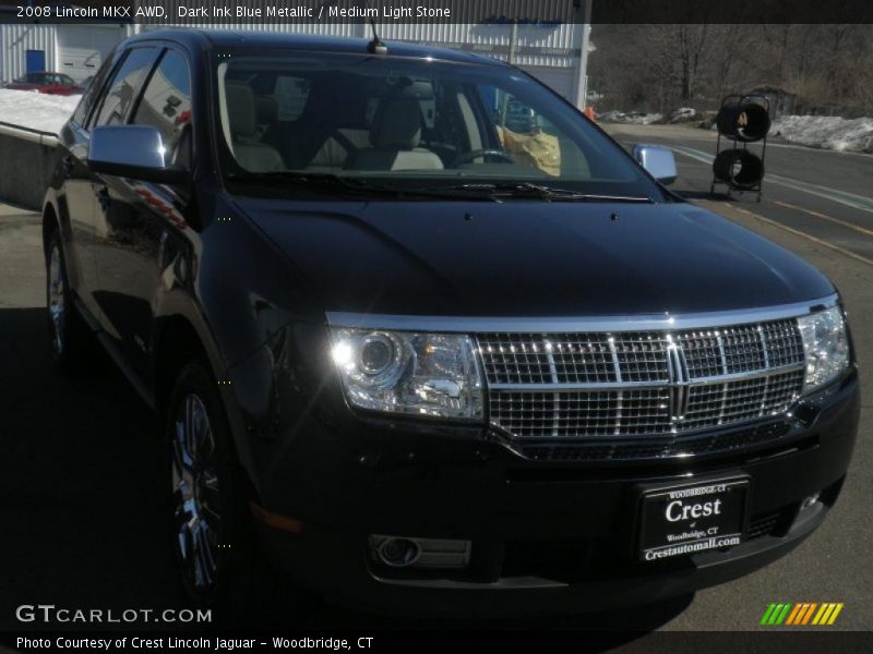 Dark Ink Blue Metallic / Medium Light Stone 2008 Lincoln MKX AWD