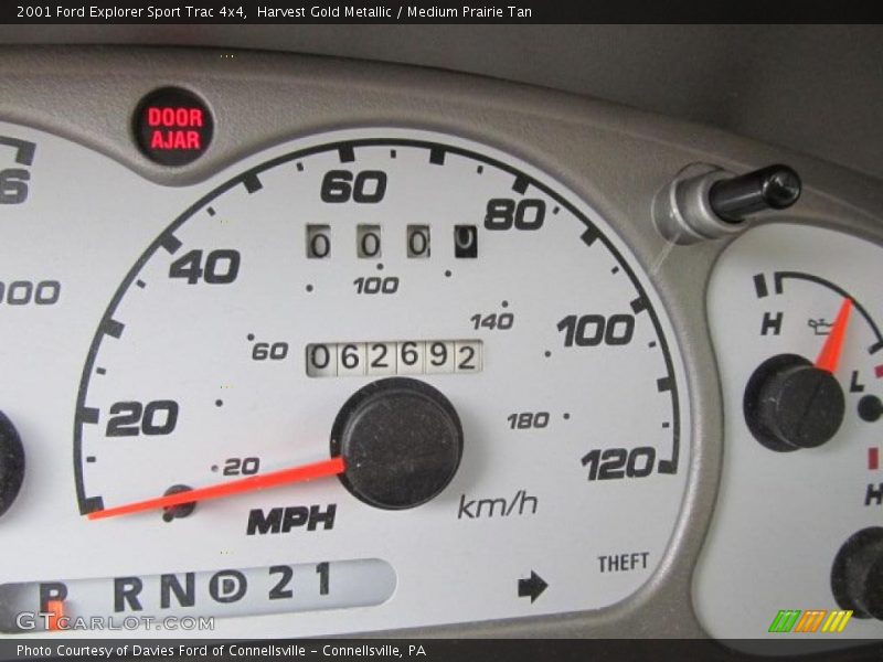 Harvest Gold Metallic / Medium Prairie Tan 2001 Ford Explorer Sport Trac 4x4