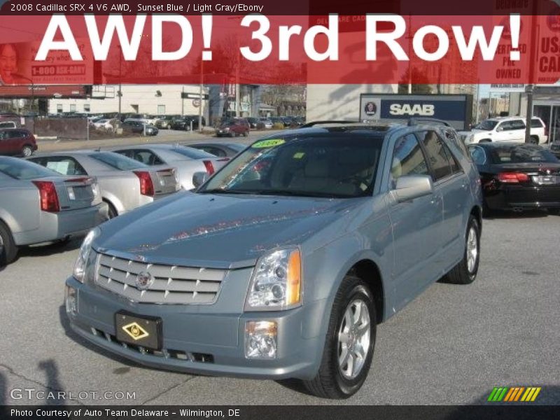 Sunset Blue / Light Gray/Ebony 2008 Cadillac SRX 4 V6 AWD