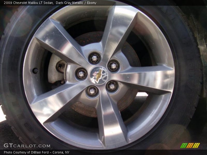Dark Gray Metallic / Ebony 2009 Chevrolet Malibu LT Sedan