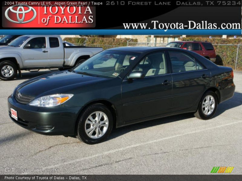 Aspen Green Pearl / Taupe 2004 Toyota Camry LE V6