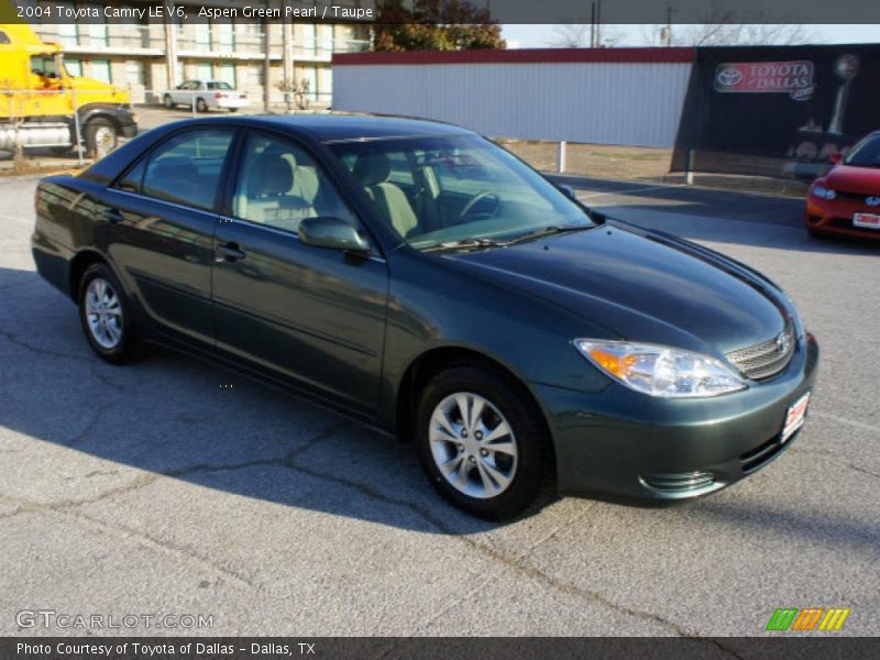 Aspen Green Pearl / Taupe 2004 Toyota Camry LE V6