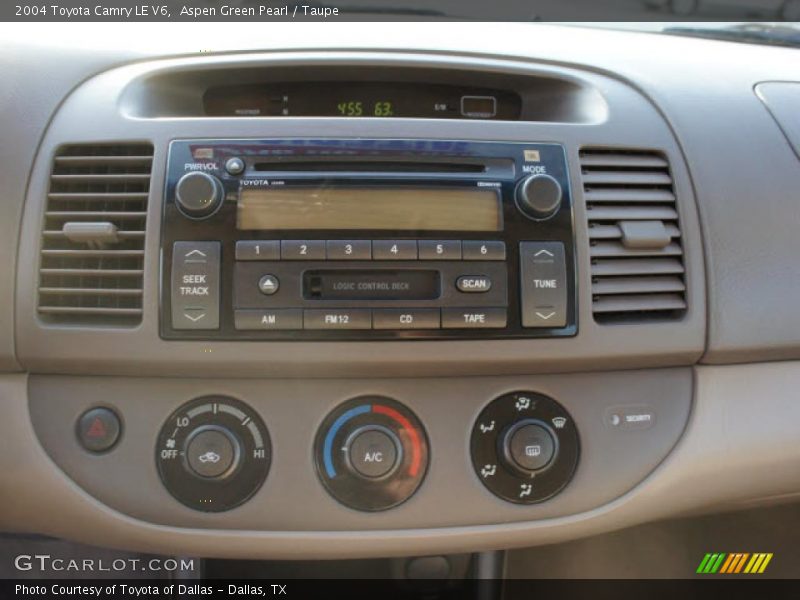 Controls of 2004 Camry LE V6