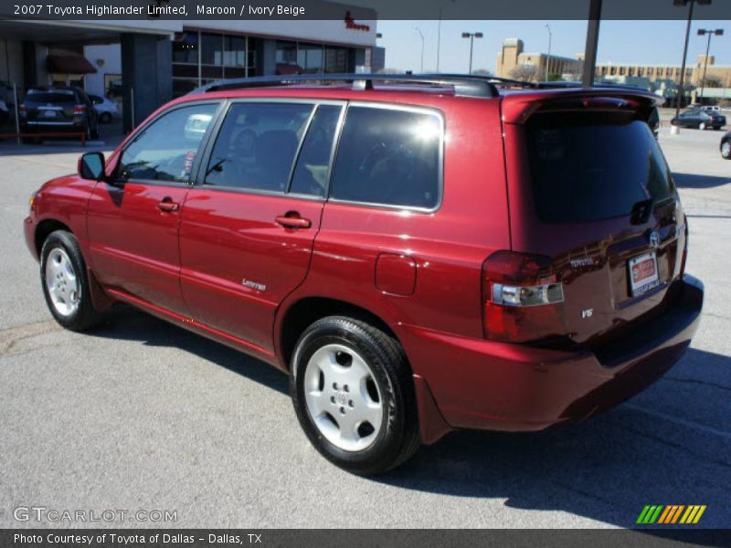 Maroon / Ivory Beige 2007 Toyota Highlander Limited