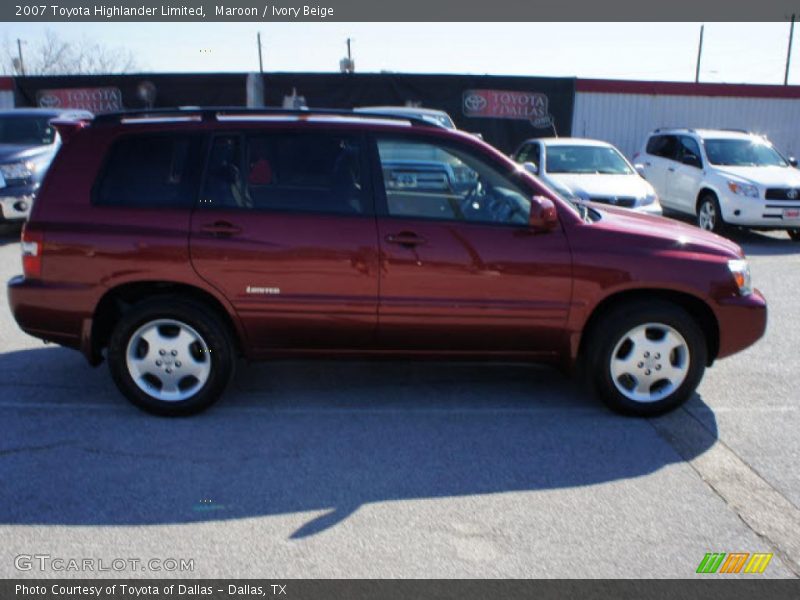 Maroon / Ivory Beige 2007 Toyota Highlander Limited
