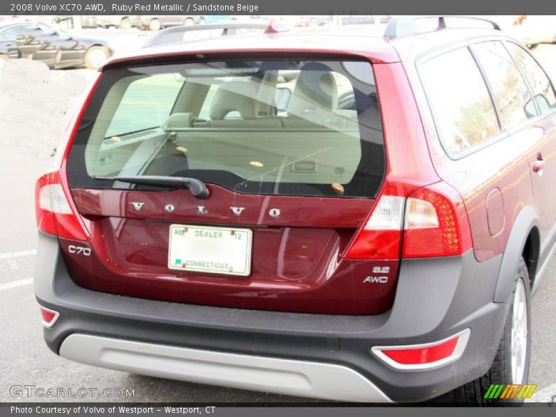Ruby Red Metallic / Sandstone Beige 2008 Volvo XC70 AWD