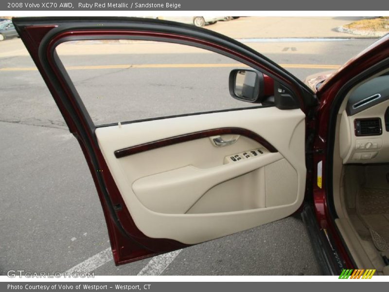 Ruby Red Metallic / Sandstone Beige 2008 Volvo XC70 AWD