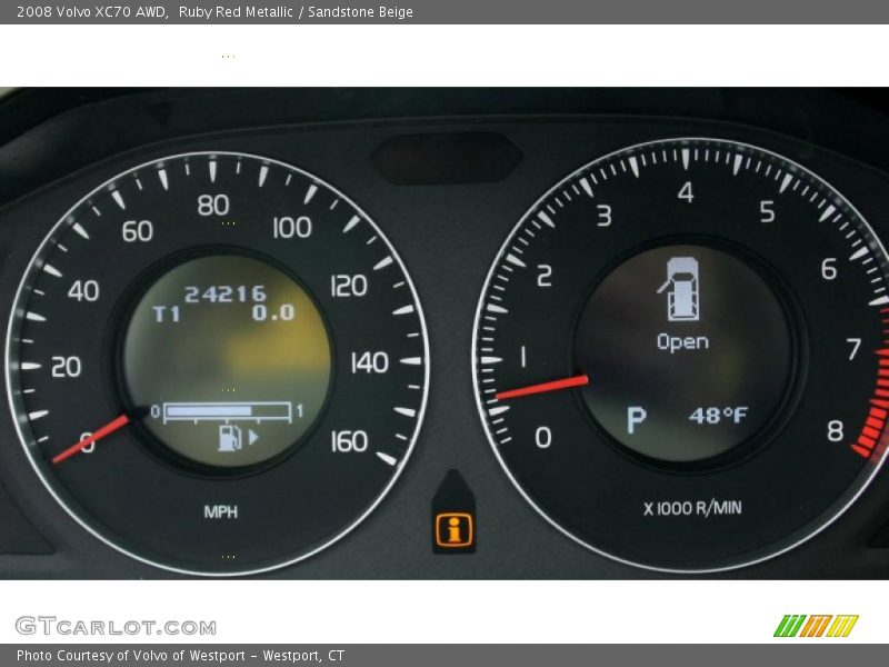 Ruby Red Metallic / Sandstone Beige 2008 Volvo XC70 AWD