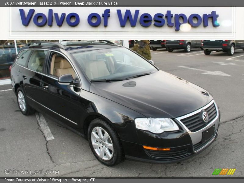 Deep Black / Pure Beige 2007 Volkswagen Passat 2.0T Wagon