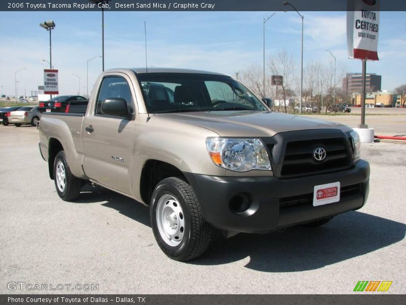 Desert Sand Mica / Graphite Gray 2006 Toyota Tacoma Regular Cab