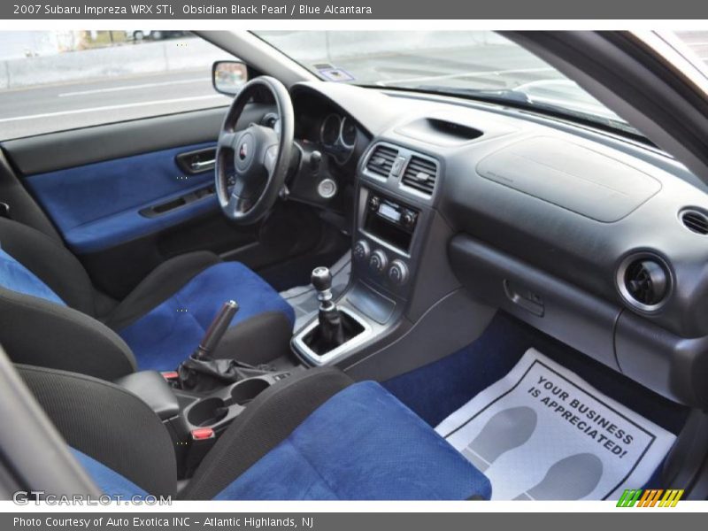  2007 Impreza WRX STi Blue Alcantara Interior