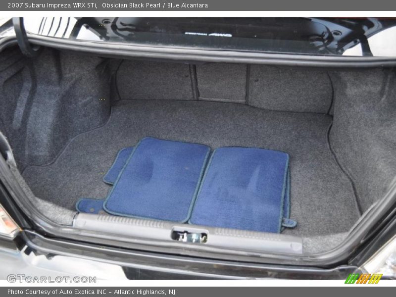 Obsidian Black Pearl / Blue Alcantara 2007 Subaru Impreza WRX STi