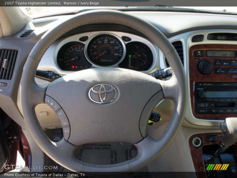 Maroon / Ivory Beige 2007 Toyota Highlander Limited