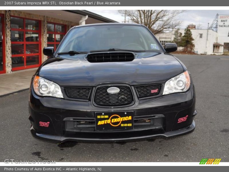 Obsidian Black Pearl / Blue Alcantara 2007 Subaru Impreza WRX STi