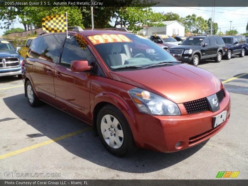 Autumn Red Metallic / Gray 2005 Nissan Quest 3.5 S